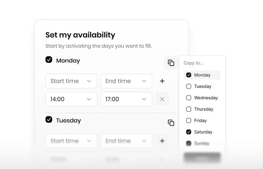 Manage availability